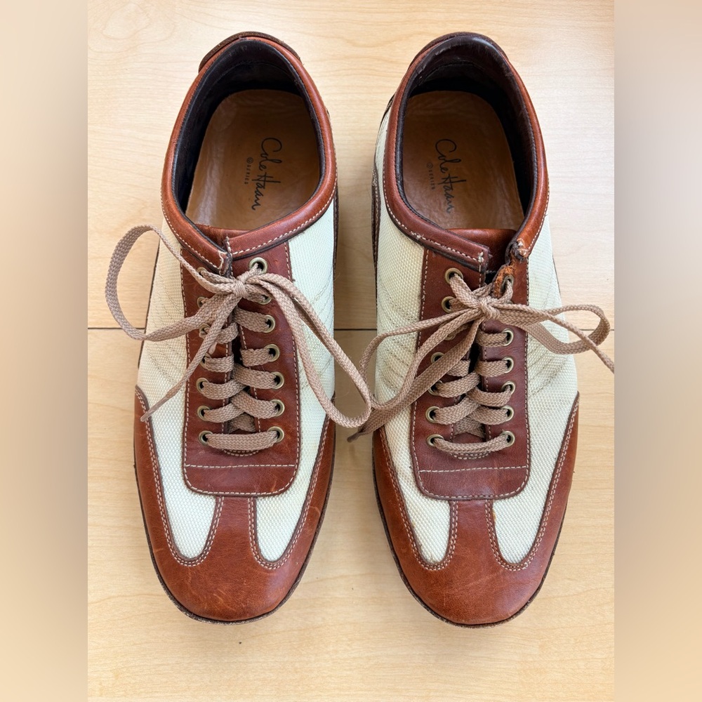 Cole Haan Men's Tan and Cream Sneakers